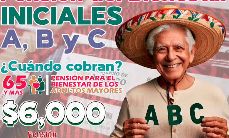 Fecha de pago para las iniciales A, B y C, ¿Cuándo cobrarán su Pensión del Bienestar estas personas?