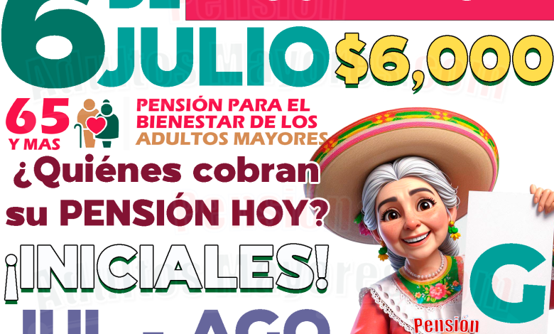 6 DE JULIO. ¿Quiénes son los Pensionados del Bienestar que cobrarán su apoyo monetario el día de HOY?