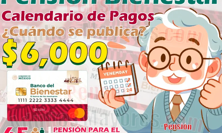 ¿Cuándo se publicará el calendario de pagos POR INICIAL para el programa de Pensiones para el Bienestar?