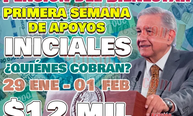 Estos son los Pensionados del Bienestar que cobrarán su apoyo en la PRIMER SEMANA DE PAGOS