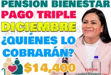 $14,400 pesos en DICIEMBRE para Pensionados del Bienestar. ¿Quiénes lo cobrarán?