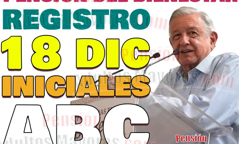 ¿Quiénes deben solicitar su Pensión del Bienestar el día de HOY? 18 Dic.