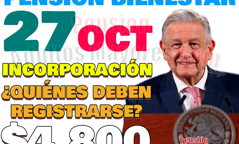 Solicita tu Pensión del Bienestar. ¿Quiénes deben registrarse el día de HOY? 26 de OCTUBRE