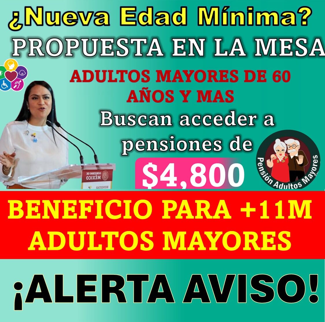 La Secretaria de Bienestar evalúa alcanzar a más adultos mexicanos ¿Nueva edad mínima propuesta para la Pensión Adultos Mayores?