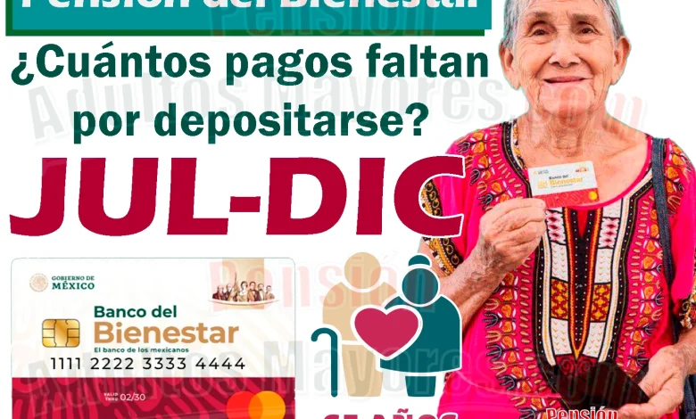 ¿Cuántas Pensiones del Bienestar te quedan por recibir en lo que queda del año 2024?