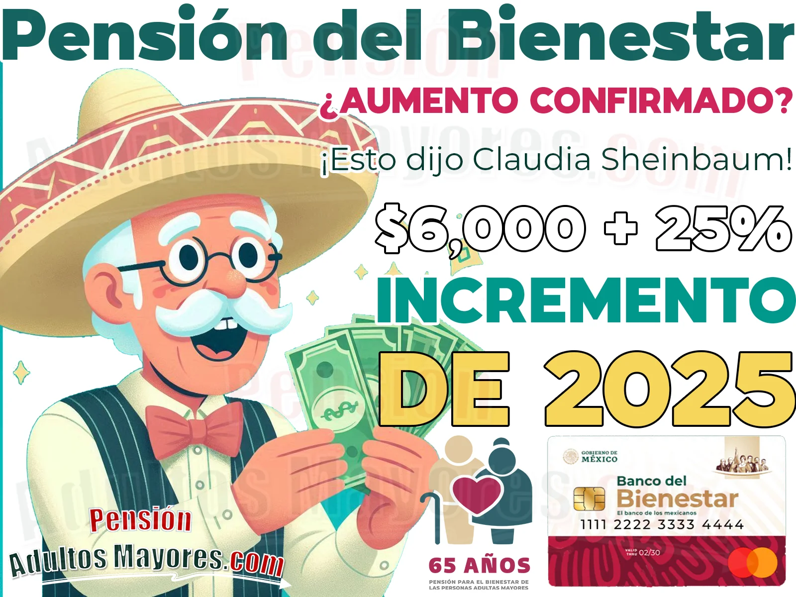 ¿Clauida Sheinbaum CONFIRMA los AUMENTOS del programa de Pensiones para el Bienestar?