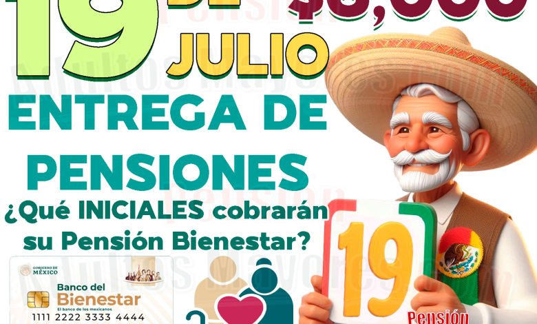 19 de JULIO: ¡Estas son las Iniciales que recibirán su apoyo monetario el día de HOY! Entrega de Pensiones Bienestar, ÚLTIMO DÍA