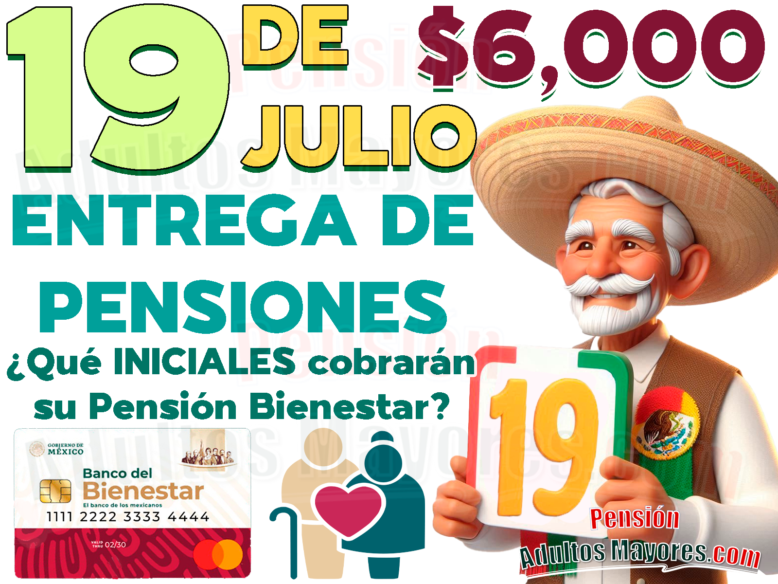 19 de JULIO: ¡Estas son las Iniciales que recibirán su apoyo monetario el día de HOY! Entrega de Pensiones Bienestar, ÚLTIMO DÍA