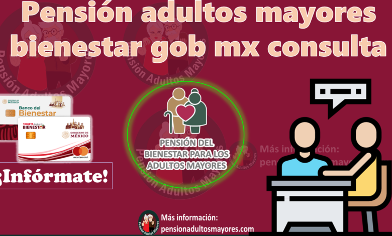 Pensión adultos mayores bienestar gob mx consulta