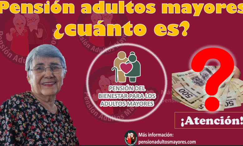 Pensión adultos mayores cuánto es