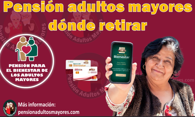 Pensión adultos mayores dónde retirar