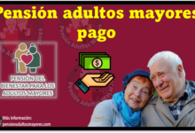 Pensión adultos mayores pago